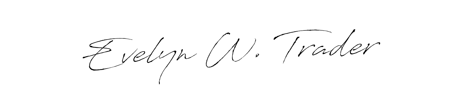 Also You can easily find your signature by using the search form. We will create Evelyn W. Trader name handwritten signature images for you free of cost using Antro_Vectra sign style. Evelyn W. Trader signature style 6 images and pictures png