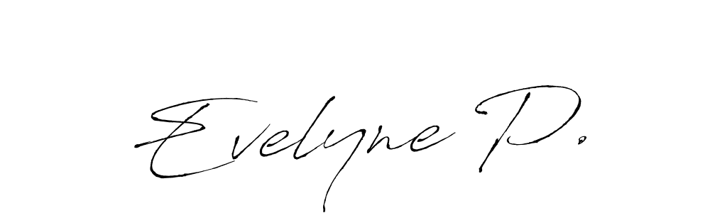 Similarly Antro_Vectra is the best handwritten signature design. Signature creator online .You can use it as an online autograph creator for name Evelyne P.. Evelyne P. signature style 6 images and pictures png