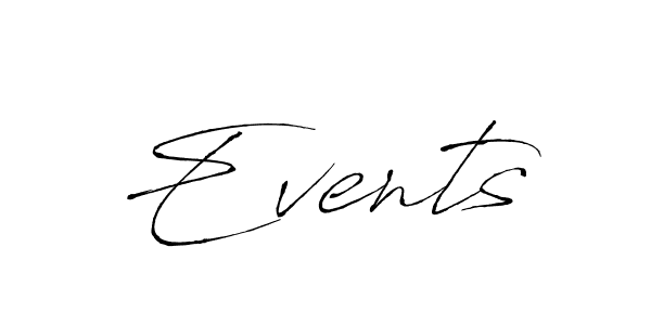 Make a beautiful signature design for name Events. With this signature (Antro_Vectra) style, you can create a handwritten signature for free. Events signature style 6 images and pictures png