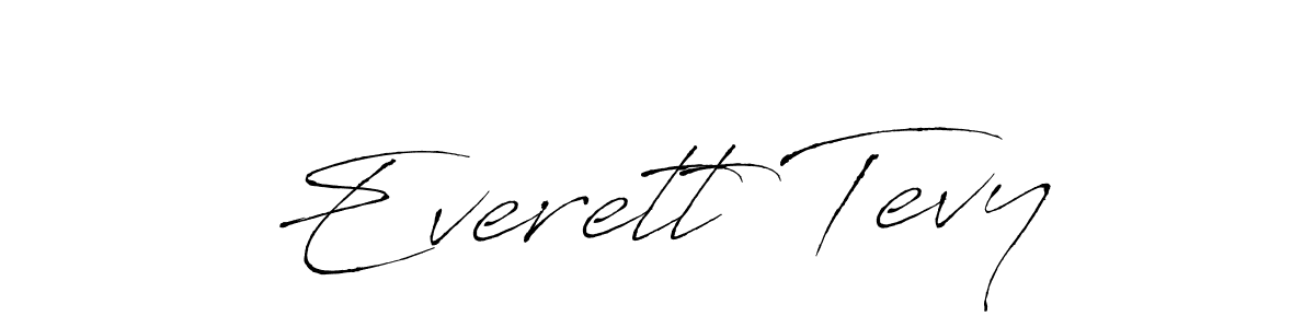 Make a beautiful signature design for name Everett Tevy. Use this online signature maker to create a handwritten signature for free. Everett Tevy signature style 6 images and pictures png