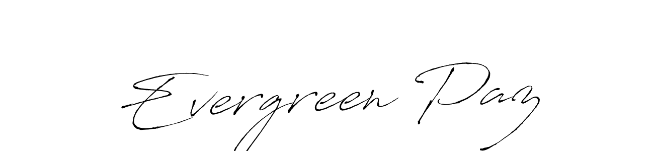 The best way (Antro_Vectra) to make a short signature is to pick only two or three words in your name. The name Evergreen Paz include a total of six letters. For converting this name. Evergreen Paz signature style 6 images and pictures png