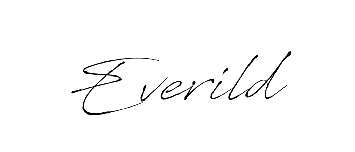 Everild stylish signature style. Best Handwritten Sign (Antro_Vectra) for my name. Handwritten Signature Collection Ideas for my name Everild. Everild signature style 6 images and pictures png