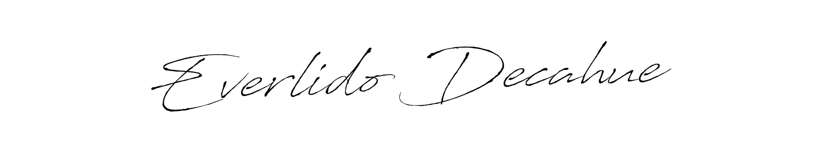 Everlido Decahue stylish signature style. Best Handwritten Sign (Antro_Vectra) for my name. Handwritten Signature Collection Ideas for my name Everlido Decahue. Everlido Decahue signature style 6 images and pictures png