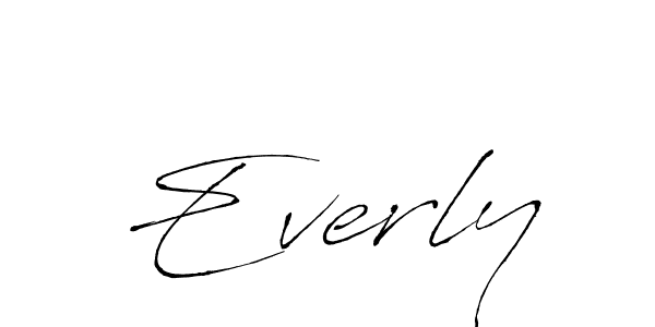 Use a signature maker to create a handwritten signature online. With this signature software, you can design (Antro_Vectra) your own signature for name Everly. Everly signature style 6 images and pictures png