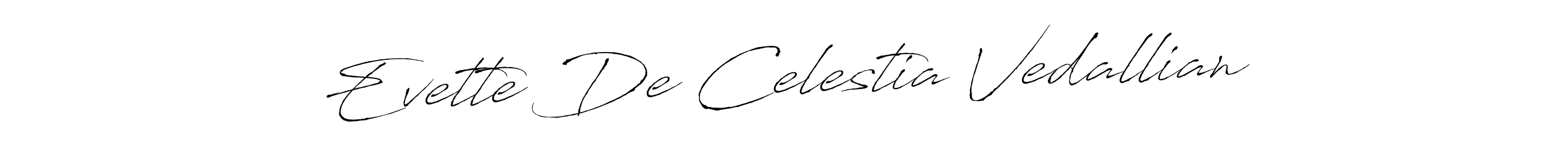 Use a signature maker to create a handwritten signature online. With this signature software, you can design (Antro_Vectra) your own signature for name Evette De Celestia Vedallian. Evette De Celestia Vedallian signature style 6 images and pictures png