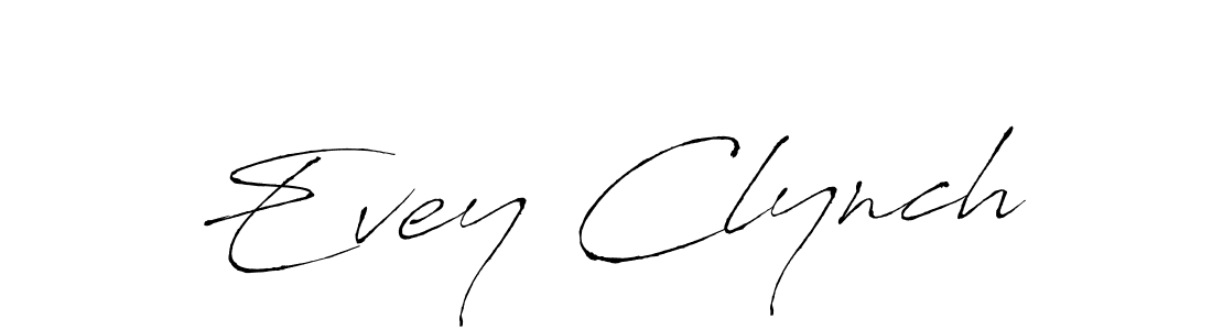 Evey Clynch stylish signature style. Best Handwritten Sign (Antro_Vectra) for my name. Handwritten Signature Collection Ideas for my name Evey Clynch. Evey Clynch signature style 6 images and pictures png