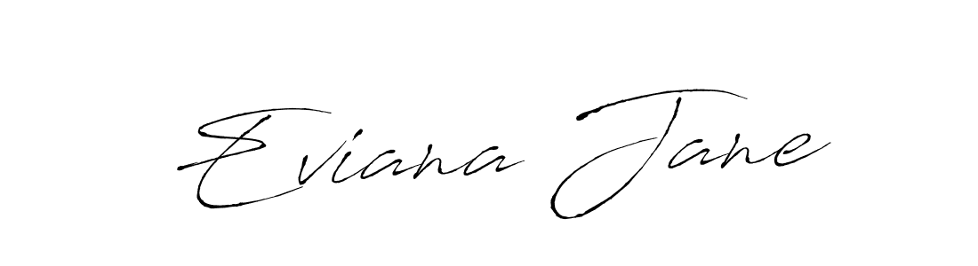 Make a beautiful signature design for name Eviana Jane. With this signature (Antro_Vectra) style, you can create a handwritten signature for free. Eviana Jane signature style 6 images and pictures png
