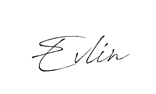 Make a beautiful signature design for name Evlin. With this signature (Antro_Vectra) style, you can create a handwritten signature for free. Evlin signature style 6 images and pictures png