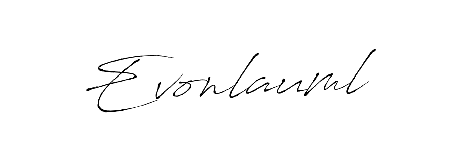 Antro_Vectra is a professional signature style that is perfect for those who want to add a touch of class to their signature. It is also a great choice for those who want to make their signature more unique. Get Evonlauml name to fancy signature for free. Evonlauml signature style 6 images and pictures png