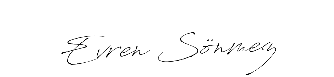 How to make Evren Sönmez signature? Antro_Vectra is a professional autograph style. Create handwritten signature for Evren Sönmez name. Evren Sönmez signature style 6 images and pictures png