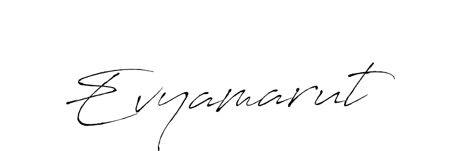 The best way (Antro_Vectra) to make a short signature is to pick only two or three words in your name. The name Evyamarut include a total of six letters. For converting this name. Evyamarut signature style 6 images and pictures png