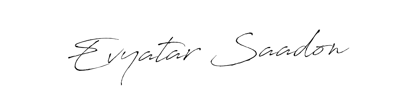 You can use this online signature creator to create a handwritten signature for the name Evyatar Saadon. This is the best online autograph maker. Evyatar Saadon signature style 6 images and pictures png