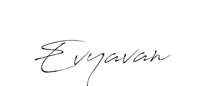 You should practise on your own different ways (Antro_Vectra) to write your name (Evyavan) in signature. don't let someone else do it for you. Evyavan signature style 6 images and pictures png