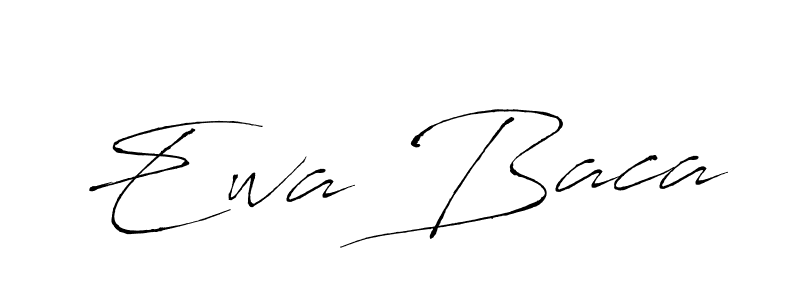 Use a signature maker to create a handwritten signature online. With this signature software, you can design (Antro_Vectra) your own signature for name Ewa Baca. Ewa Baca signature style 6 images and pictures png