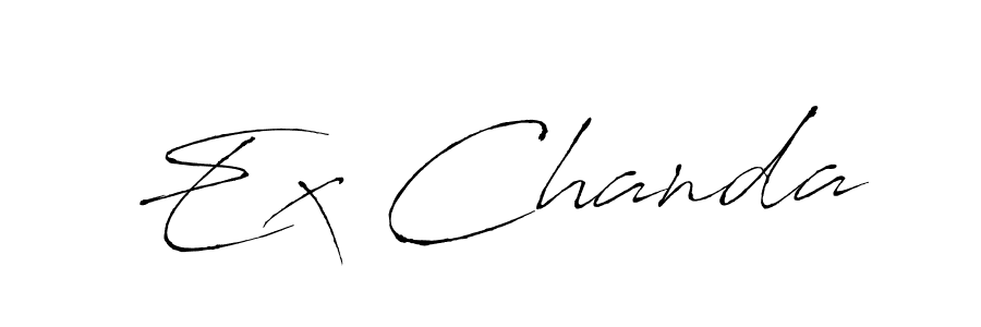 How to make Ex Chanda signature? Antro_Vectra is a professional autograph style. Create handwritten signature for Ex Chanda name. Ex Chanda signature style 6 images and pictures png