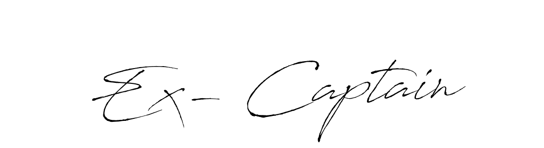 Make a beautiful signature design for name Ex- Captain. With this signature (Antro_Vectra) style, you can create a handwritten signature for free. Ex- Captain signature style 6 images and pictures png