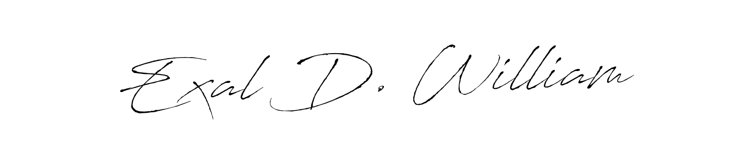 Similarly Antro_Vectra is the best handwritten signature design. Signature creator online .You can use it as an online autograph creator for name Exal D. William. Exal D. William signature style 6 images and pictures png