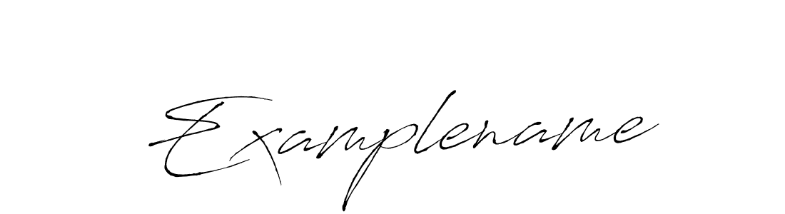 Use a signature maker to create a handwritten signature online. With this signature software, you can design (Antro_Vectra) your own signature for name Examplename. Examplename signature style 6 images and pictures png