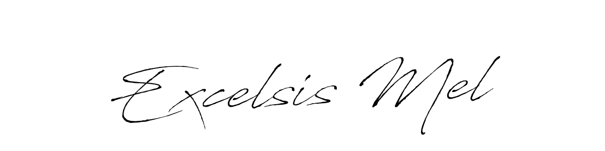 How to Draw Excelsis Mel signature style? Antro_Vectra is a latest design signature styles for name Excelsis Mel. Excelsis Mel signature style 6 images and pictures png