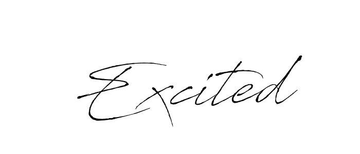 How to make Excited name signature. Use Antro_Vectra style for creating short signs online. This is the latest handwritten sign. Excited signature style 6 images and pictures png