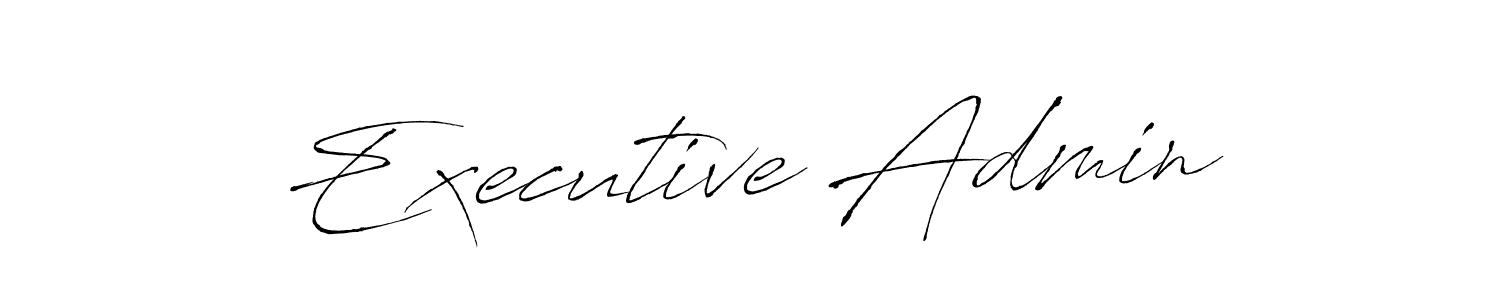 Make a beautiful signature design for name Executive Admin. With this signature (Antro_Vectra) style, you can create a handwritten signature for free. Executive Admin signature style 6 images and pictures png