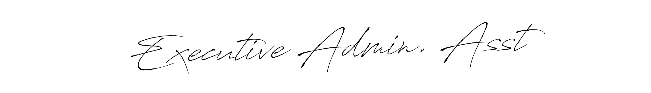 The best way (Antro_Vectra) to make a short signature is to pick only two or three words in your name. The name Executive Admin. Asst include a total of six letters. For converting this name. Executive Admin. Asst signature style 6 images and pictures png