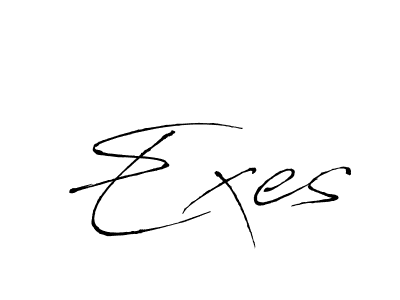 Make a beautiful signature design for name Exes. With this signature (Antro_Vectra) style, you can create a handwritten signature for free. Exes signature style 6 images and pictures png