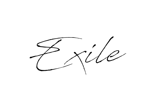 How to make Exile signature? Antro_Vectra is a professional autograph style. Create handwritten signature for Exile name. Exile signature style 6 images and pictures png