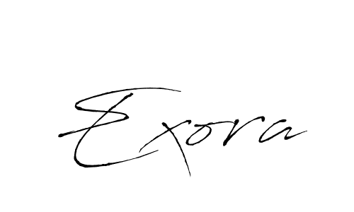 Design your own signature with our free online signature maker. With this signature software, you can create a handwritten (Antro_Vectra) signature for name Exora. Exora signature style 6 images and pictures png