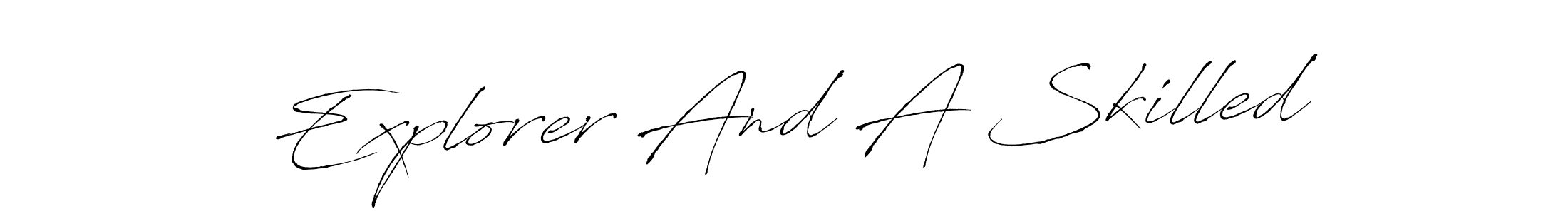 You can use this online signature creator to create a handwritten signature for the name Explorer And A Skilled. This is the best online autograph maker. Explorer And A Skilled signature style 6 images and pictures png