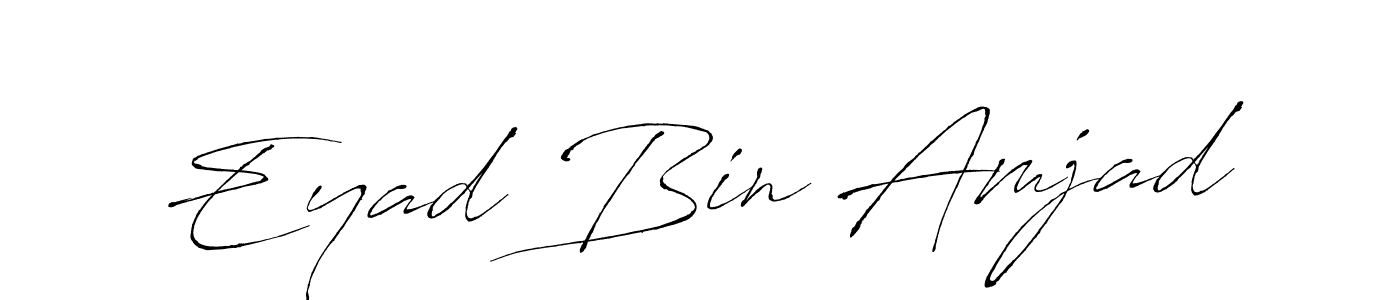 You can use this online signature creator to create a handwritten signature for the name Eyad Bin Amjad. This is the best online autograph maker. Eyad Bin Amjad signature style 6 images and pictures png