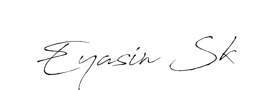 if you are searching for the best signature style for your name Eyasin Sk. so please give up your signature search. here we have designed multiple signature styles  using Antro_Vectra. Eyasin Sk signature style 6 images and pictures png