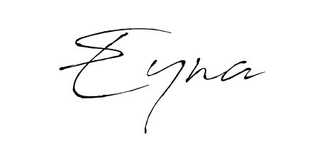 A stylish, flowing autograph style designed for name Eyna using Antro_Vectra typography. Perfect for digital creative projects. Eyna signature style 6 images and pictures png