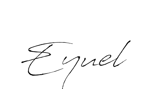 The best way (Antro_Vectra) to make a short signature is to pick only two or three words in your name. The name Eyuel include a total of six letters. For converting this name. Eyuel signature style 6 images and pictures png