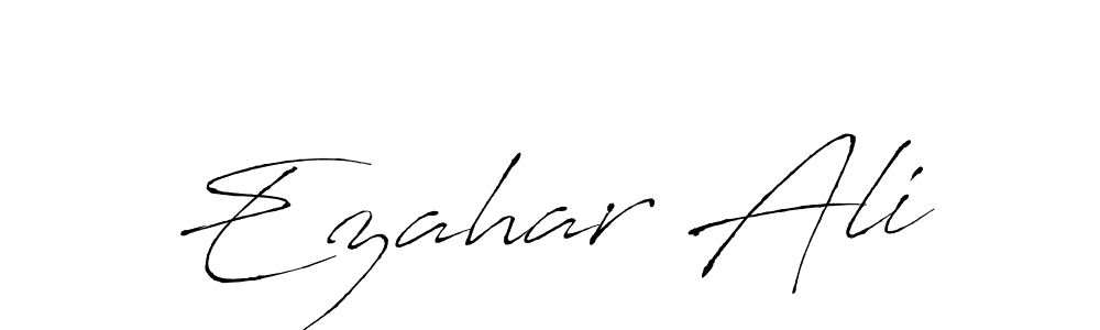 The best way (Antro_Vectra) to make a short signature is to pick only two or three words in your name. The name Ezahar Ali include a total of six letters. For converting this name. Ezahar Ali signature style 6 images and pictures png
