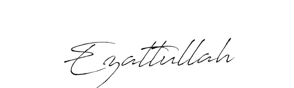 Design your own signature with our free online signature maker. With this signature software, you can create a handwritten (Antro_Vectra) signature for name Ezattullah. Ezattullah signature style 6 images and pictures png