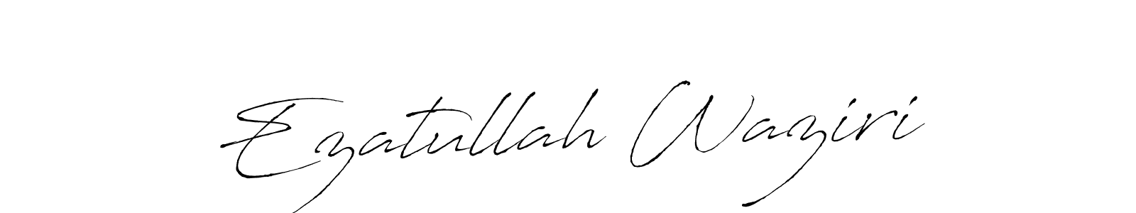 Create a beautiful signature design for name Ezatullah Waziri. With this signature (Antro_Vectra) fonts, you can make a handwritten signature for free. Ezatullah Waziri signature style 6 images and pictures png