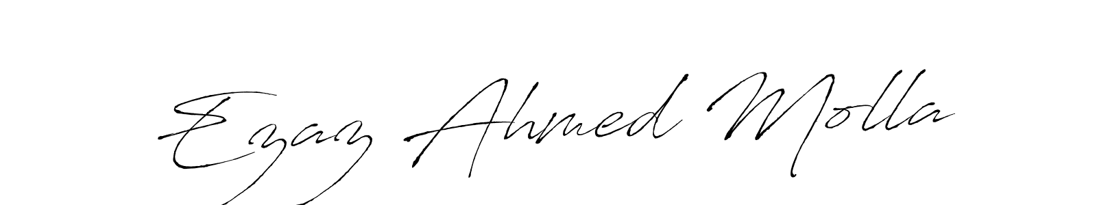 Antro_Vectra is a professional signature style that is perfect for those who want to add a touch of class to their signature. It is also a great choice for those who want to make their signature more unique. Get Ezaz Ahmed Molla name to fancy signature for free. Ezaz Ahmed Molla signature style 6 images and pictures png