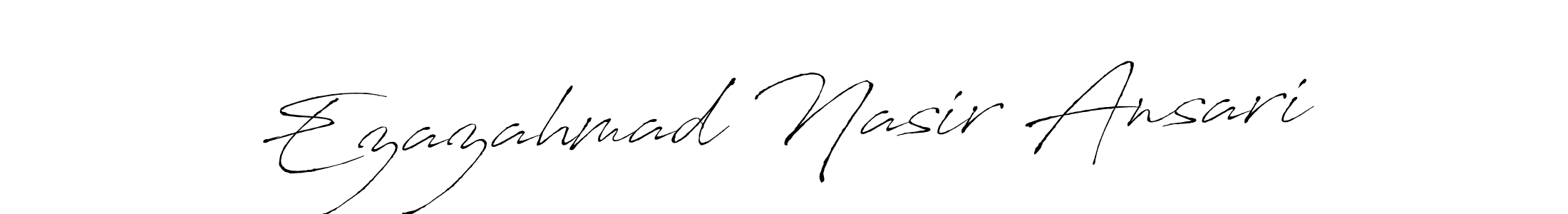 Similarly Antro_Vectra is the best handwritten signature design. Signature creator online .You can use it as an online autograph creator for name Ezazahmad Nasir Ansari. Ezazahmad Nasir Ansari signature style 6 images and pictures png