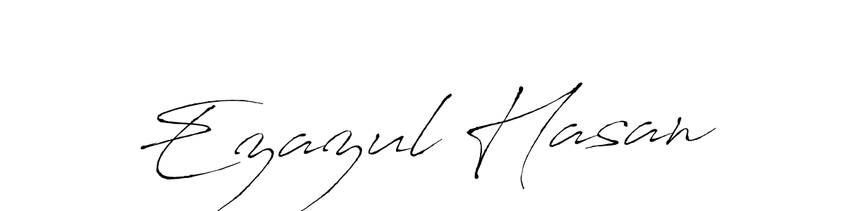 Ezazul Hasan stylish signature style. Best Handwritten Sign (Antro_Vectra) for my name. Handwritten Signature Collection Ideas for my name Ezazul Hasan. Ezazul Hasan signature style 6 images and pictures png