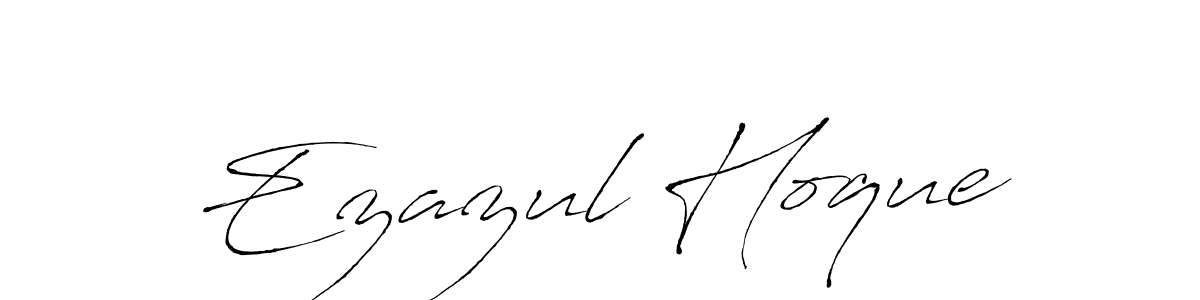 Create a beautiful signature design for name Ezazul Hoque. With this signature (Antro_Vectra) fonts, you can make a handwritten signature for free. Ezazul Hoque signature style 6 images and pictures png