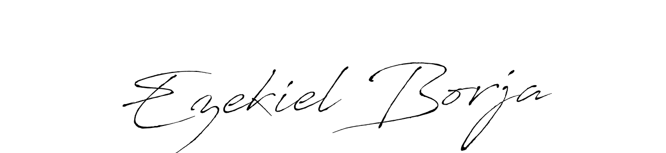 Ezekiel Borja stylish signature style. Best Handwritten Sign (Antro_Vectra) for my name. Handwritten Signature Collection Ideas for my name Ezekiel Borja. Ezekiel Borja signature style 6 images and pictures png