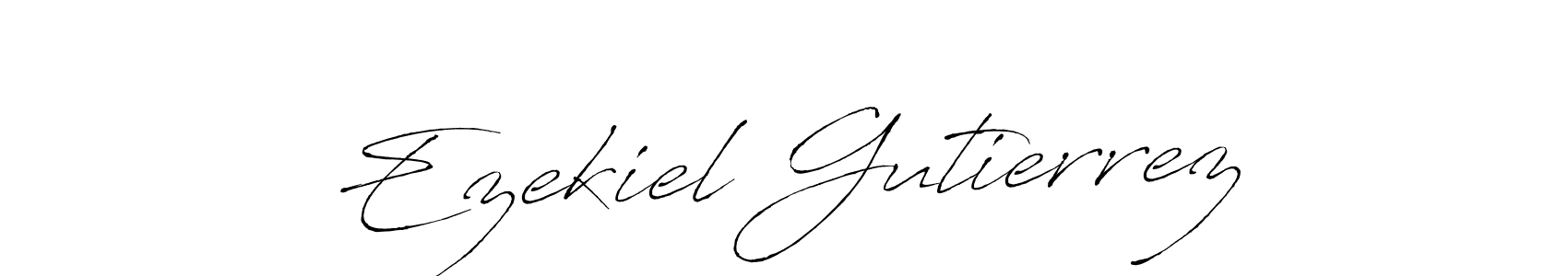 Make a beautiful signature design for name Ezekiel Gutierrez. With this signature (Antro_Vectra) style, you can create a handwritten signature for free. Ezekiel Gutierrez signature style 6 images and pictures png