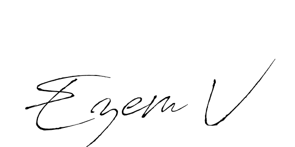 Also You can easily find your signature by using the search form. We will create Ezem V name handwritten signature images for you free of cost using Antro_Vectra sign style. Ezem V signature style 6 images and pictures png