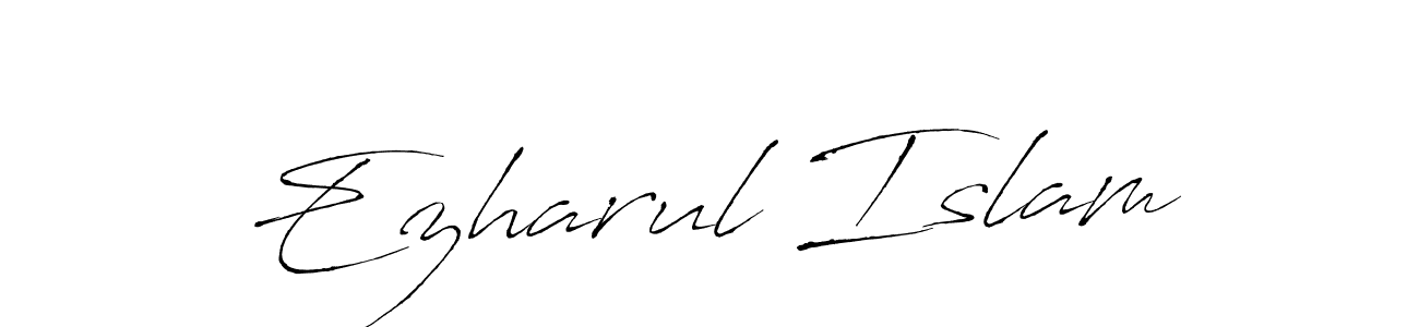 How to make Ezharul Islam signature? Antro_Vectra is a professional autograph style. Create handwritten signature for Ezharul Islam name. Ezharul Islam signature style 6 images and pictures png