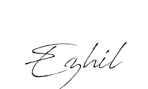 Design your own signature with our free online signature maker. With this signature software, you can create a handwritten (Antro_Vectra) signature for name Ezhil. Ezhil signature style 6 images and pictures png