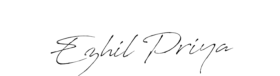 Use a signature maker to create a handwritten signature online. With this signature software, you can design (Antro_Vectra) your own signature for name Ezhil Priya. Ezhil Priya signature style 6 images and pictures png