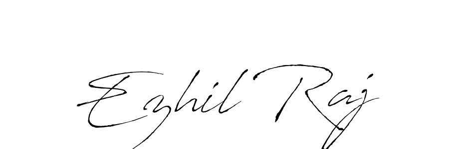 Create a beautiful signature design for name Ezhil Raj. With this signature (Antro_Vectra) fonts, you can make a handwritten signature for free. Ezhil Raj signature style 6 images and pictures png
