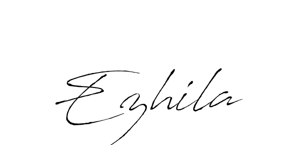 Design your own signature with our free online signature maker. With this signature software, you can create a handwritten (Antro_Vectra) signature for name Ezhila. Ezhila signature style 6 images and pictures png