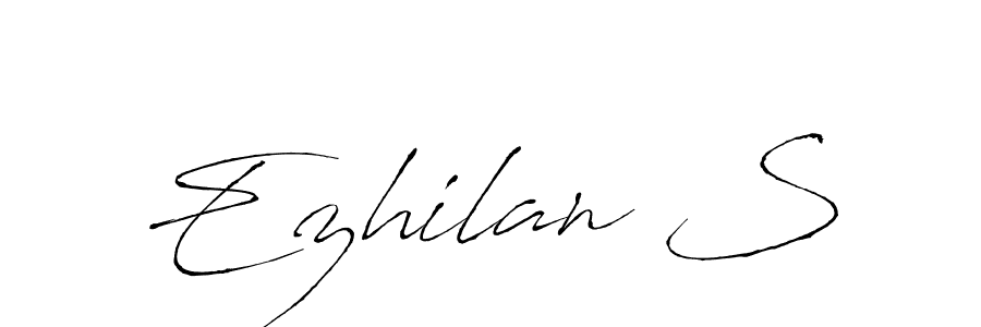 It looks lik you need a new signature style for name Ezhilan S. Design unique handwritten (Antro_Vectra) signature with our free signature maker in just a few clicks. Ezhilan S signature style 6 images and pictures png